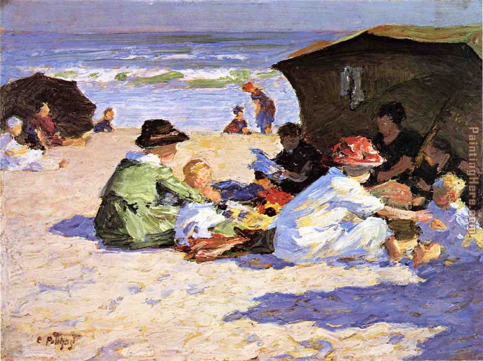 A Day at the Seashore painting - Edward Henry Potthast A Day at the Seashore art painting
